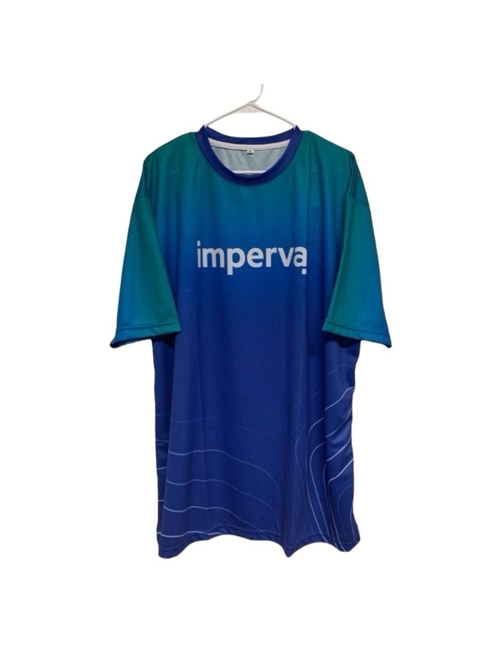 Imperva jersey blue green white ombré sporty lightweight mens size XXL 2XL NWOT